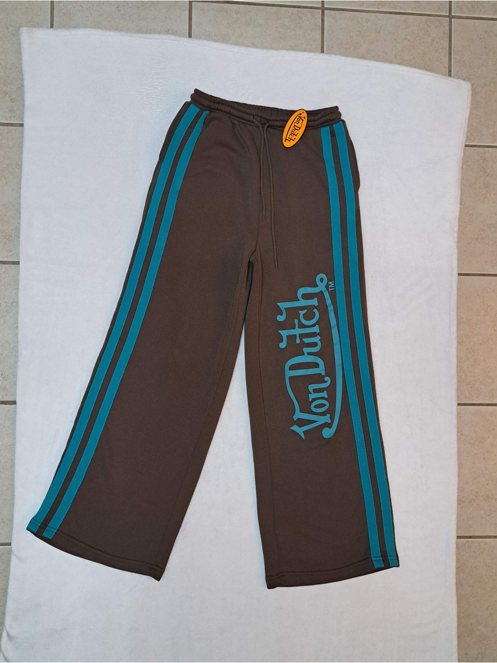 Von Dutch fleece wide leg Sweatpants- Women's size MEDIUM